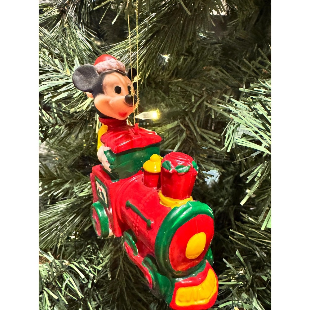 Vintage Disney Mickey Mouse Train Ornament